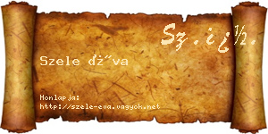 Szele Éva névjegykártya