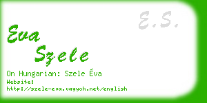 eva szele business card
